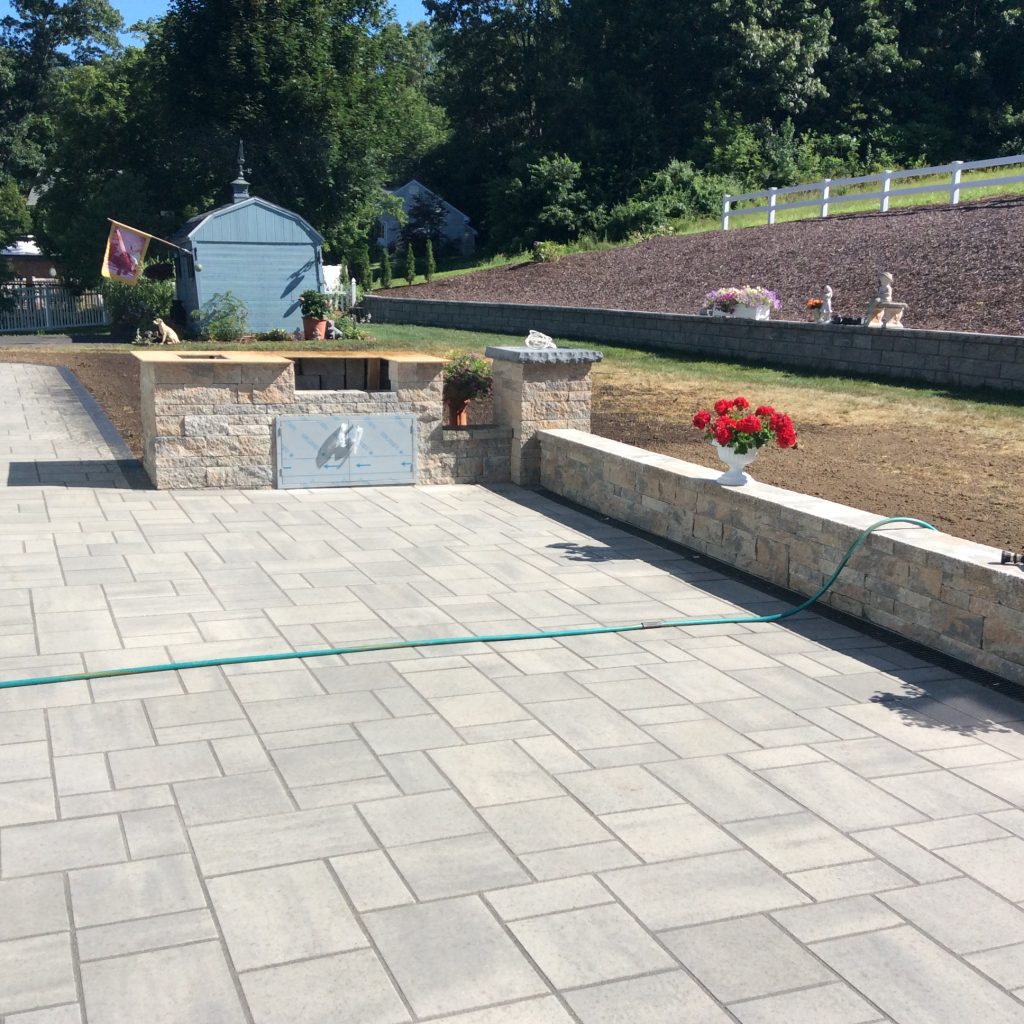 Pavers used as part of an outdoor kitchen (in progress).