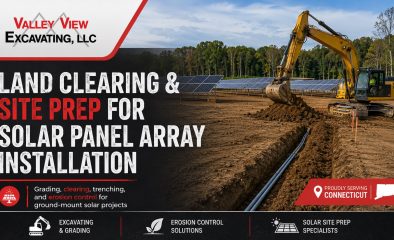 Land Clearing and Site Prep for Solar Panel Array Installation